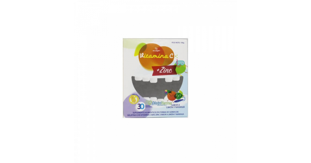 Distrifarma Vitamina C Zinc Gomitas Masticables X 30 10